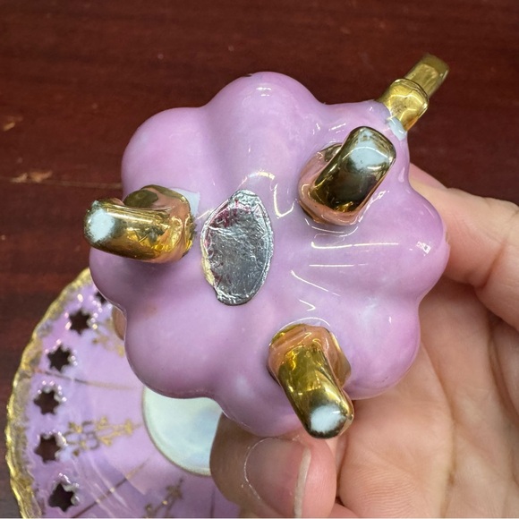 Enesco Tea China Cup & Saucer Japan Pink Gold Vintage - Picture 9 of 16